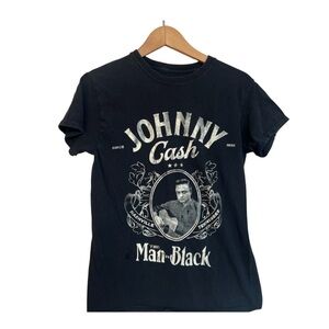 Johnny Cash Black Graphic Band T-Shirt